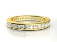 Voll ausgefasster Memoirering 585/000 Gelbgold Memoirering in 585/000 Gelbgold