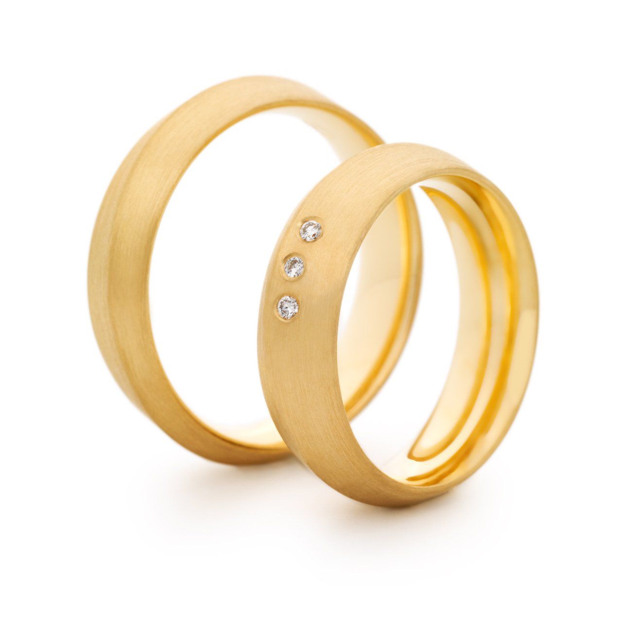 Schlichte Trauringe Schlichte Trauringe mit Brillanten