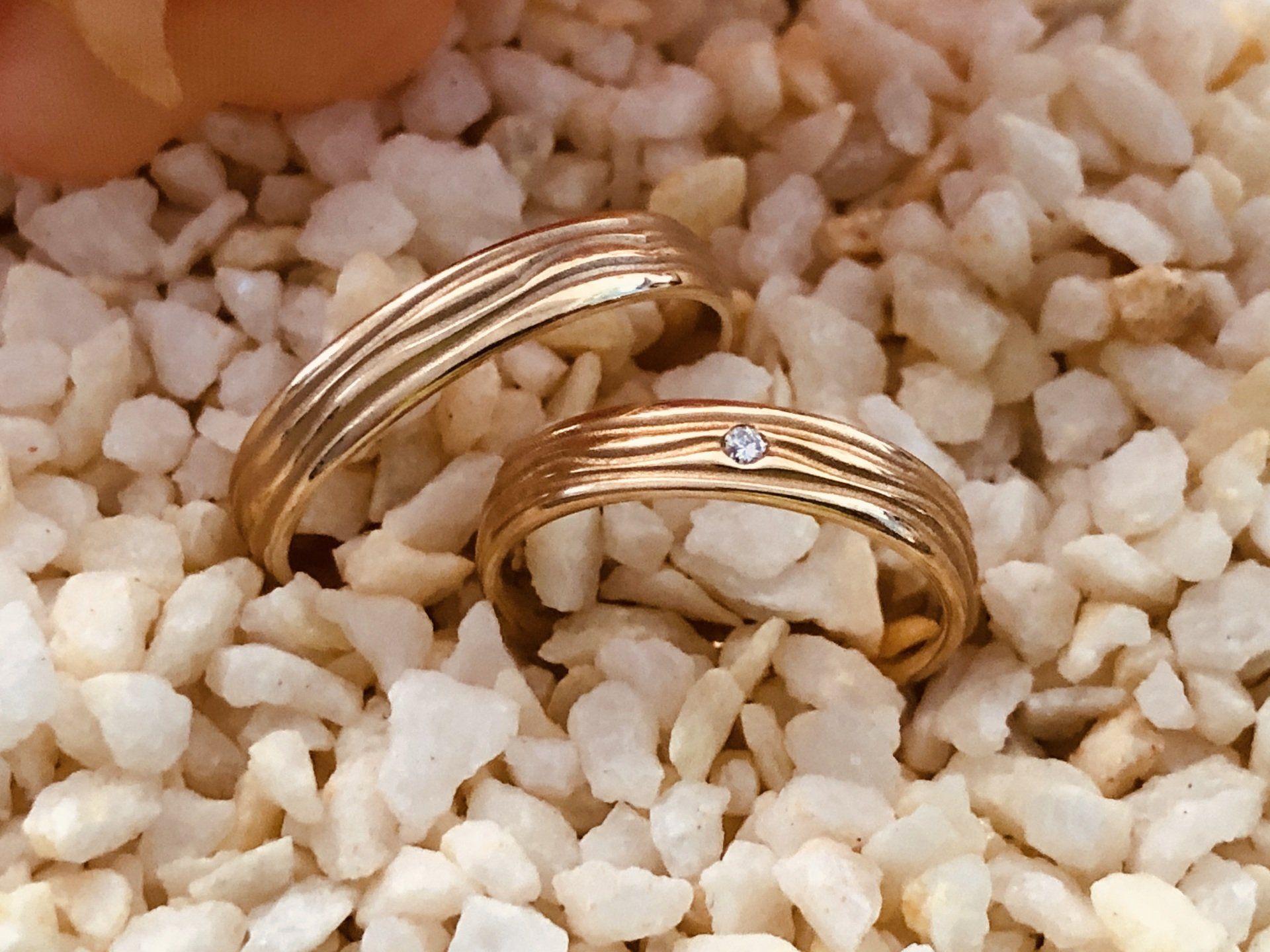 Trauringpaar 4 mm Breite Trauringpaar in 585/000 Gelbgold