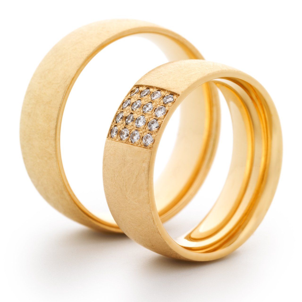 Trauringpaar 6 mm Breite Trauringpaar in 585/000 Gelbgold