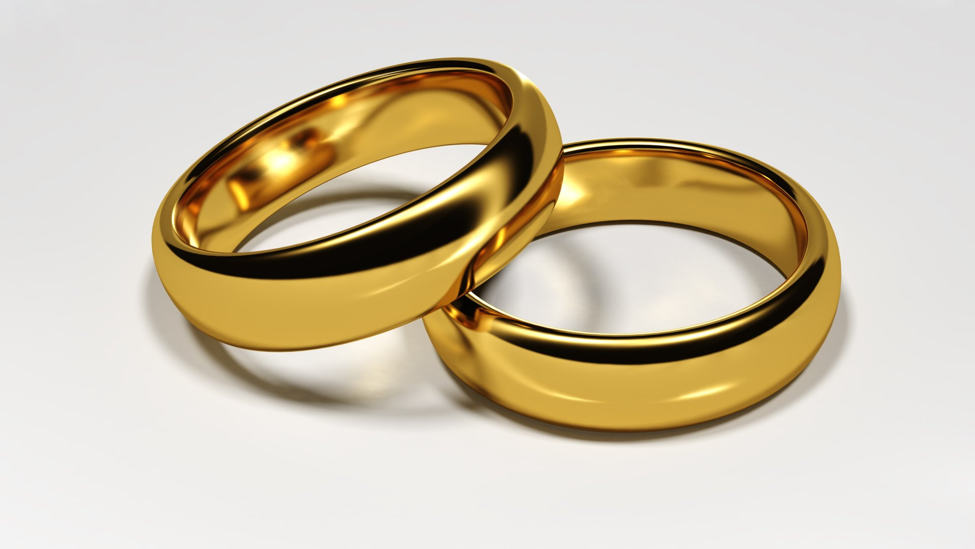 Trauringpaar Klassiko mit Ovalem Profil Trauringpaar in 585/000 Gelbgold