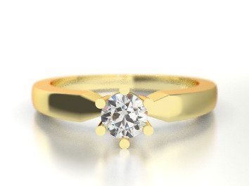 Verlobungsring aus 585/000 Gelbgold mit Brillant 0,25ct TW/SI Der Verlobungsring, der perfekte i-Punkt beim Antrag