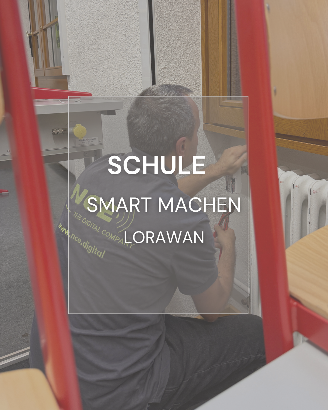 Smart City mit LoRaWAN-Technologie und IoT-Sensoren für Energieeffizienz in Kommunen.