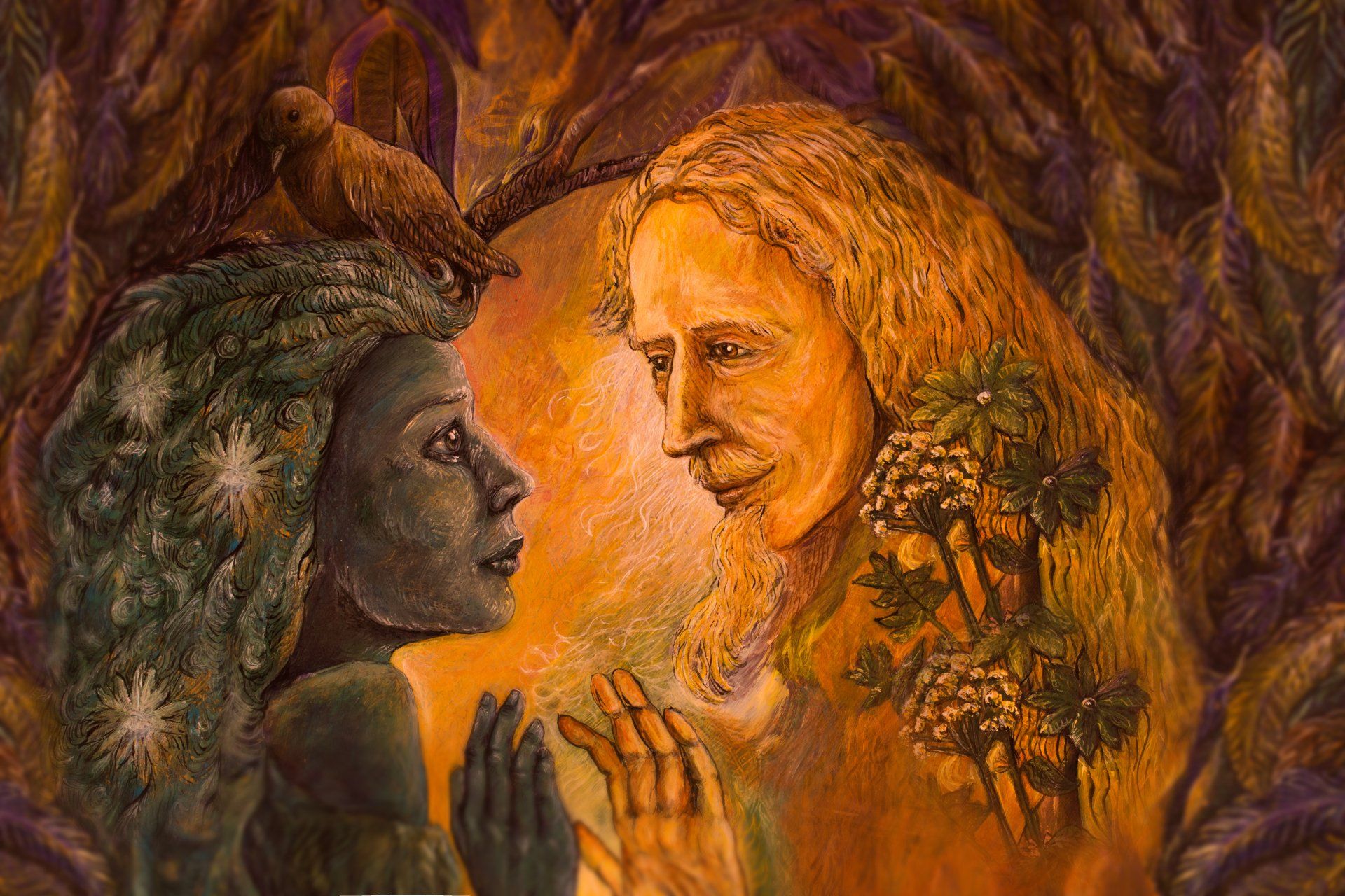 Zeichnung Frau und Mann