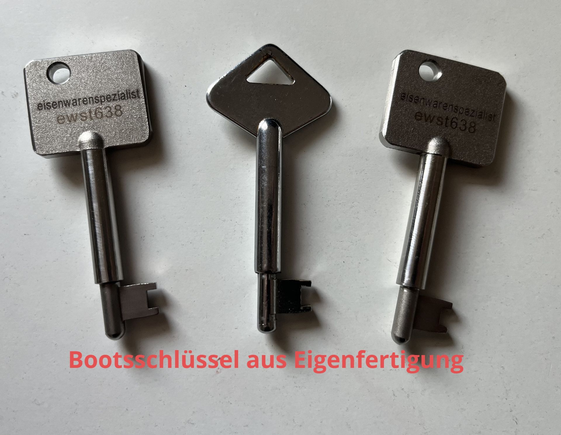 Bootsschlüssel aus Eigenfertigung Sonderanfertigung Schlüssel