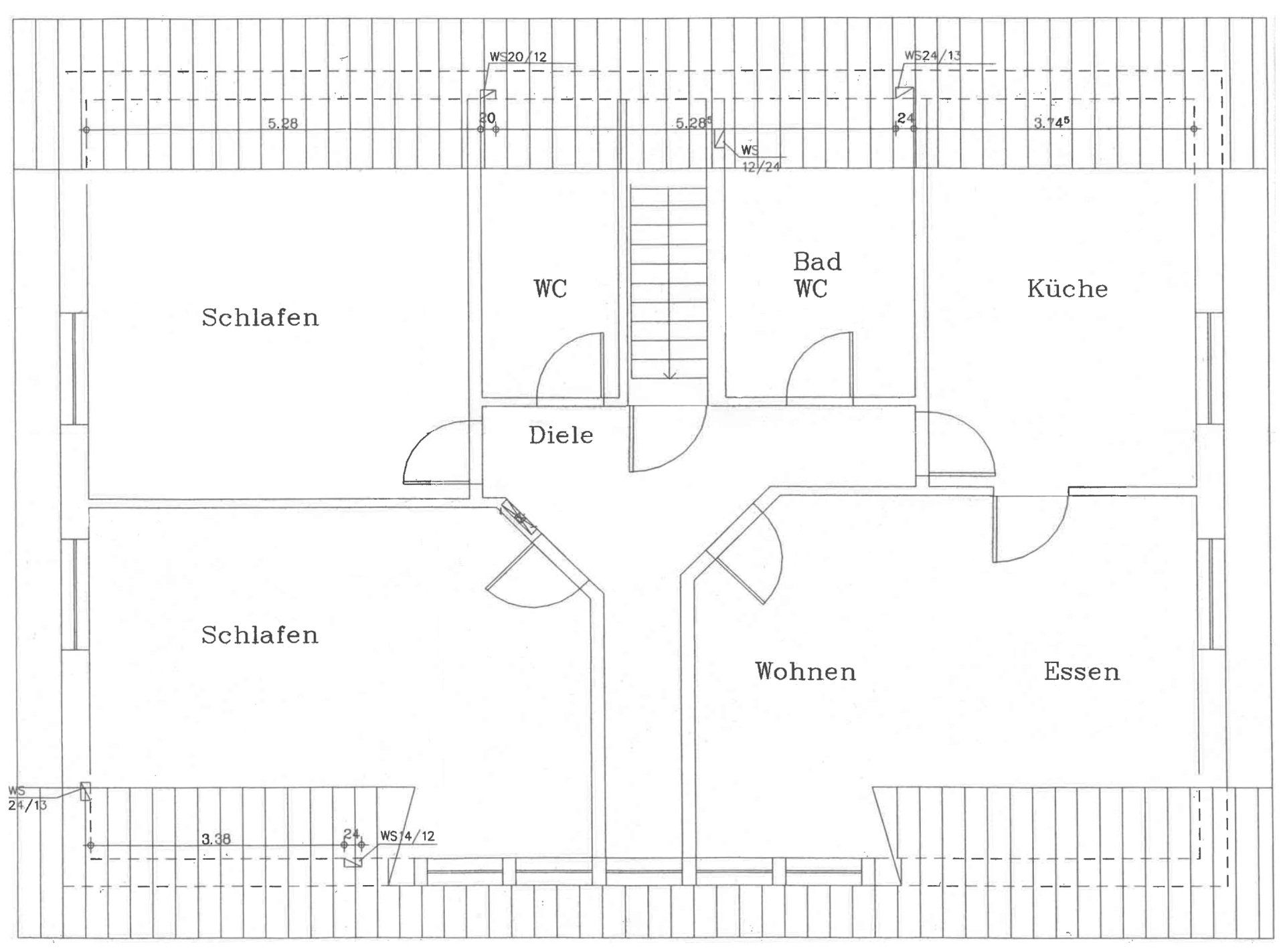 Grundschnitt Ferienwohnung Walberlablick Grundschnitt Ferienwohnung Walberlablick
