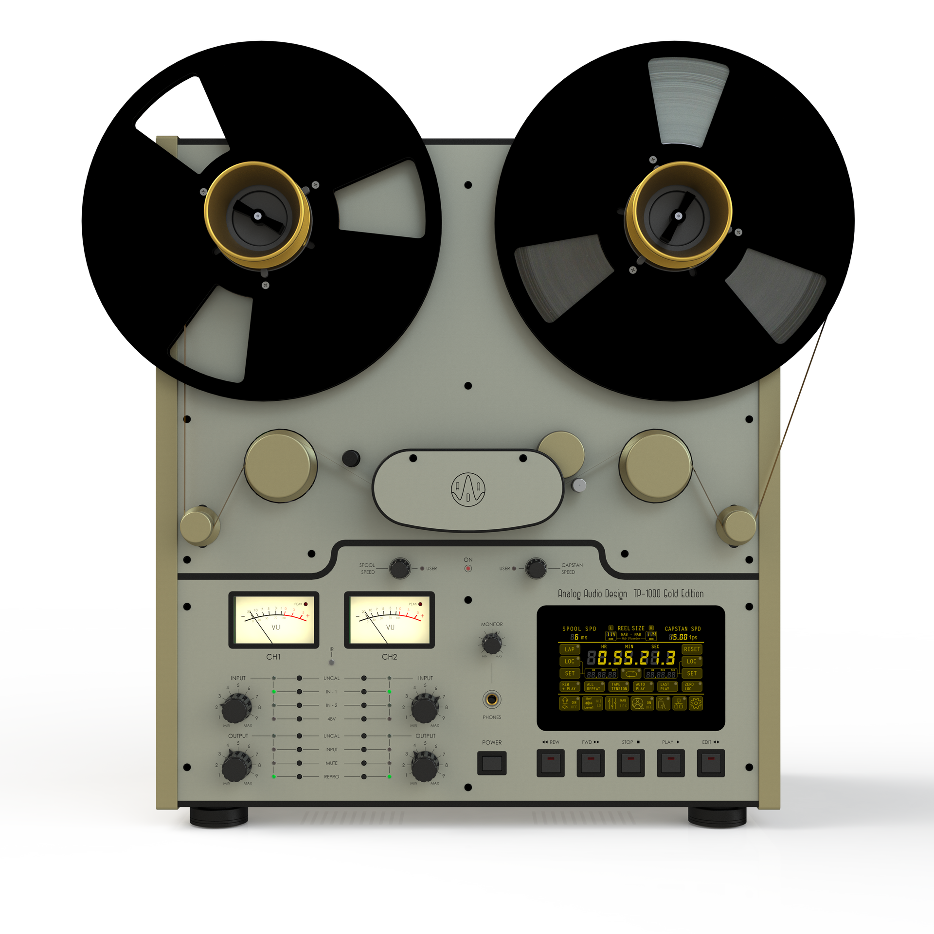 Open Reel to Reel Tape Player Gold Edition