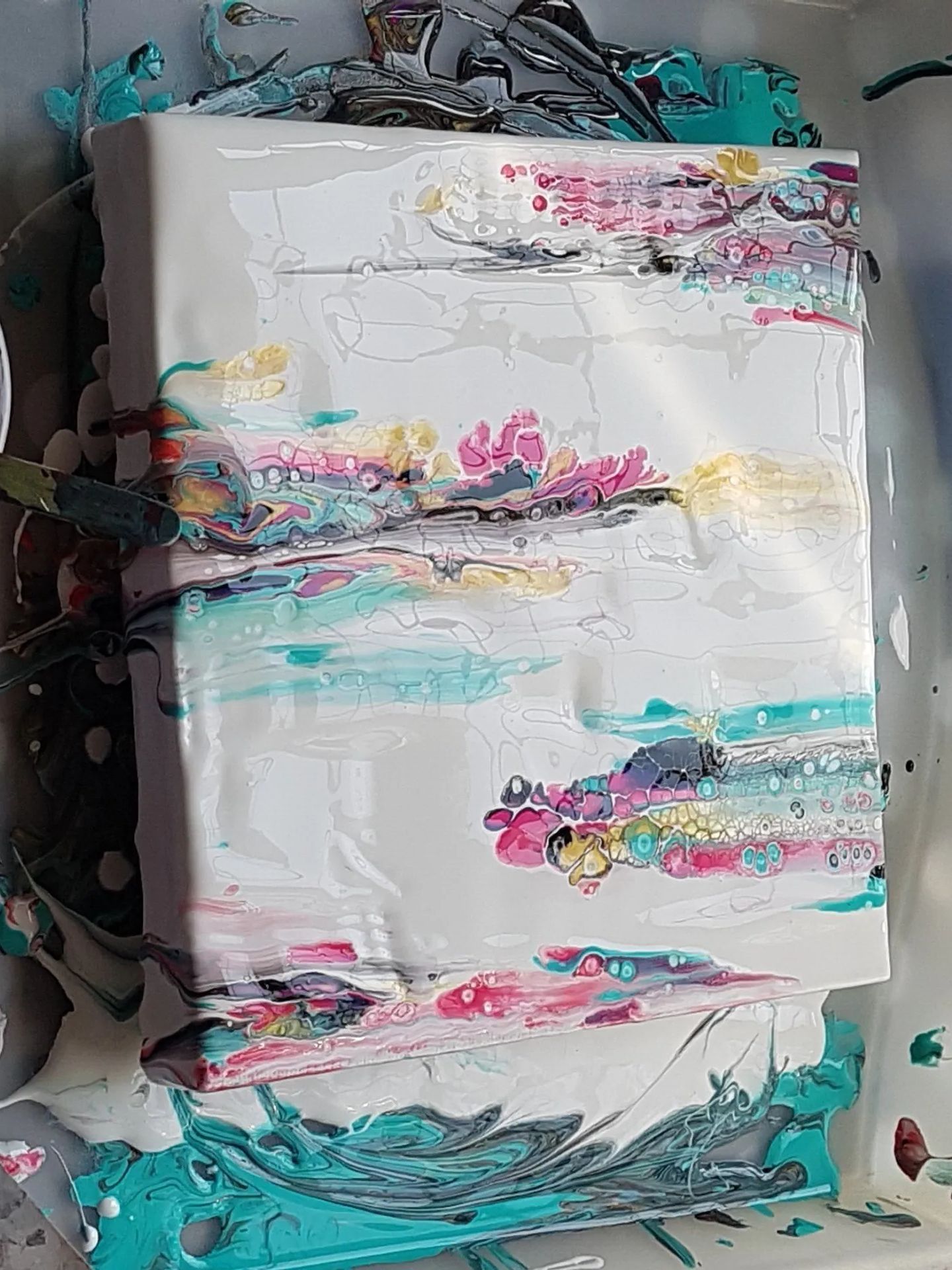 Paint pouring swipe, course for beginners