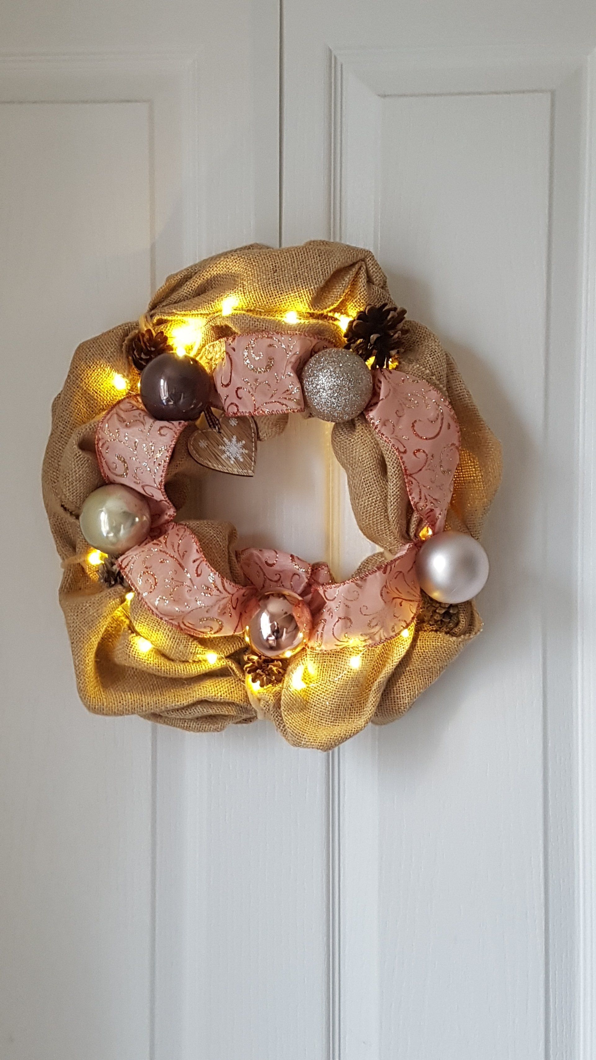 Copper Christmas wreath - by Interior Boost
