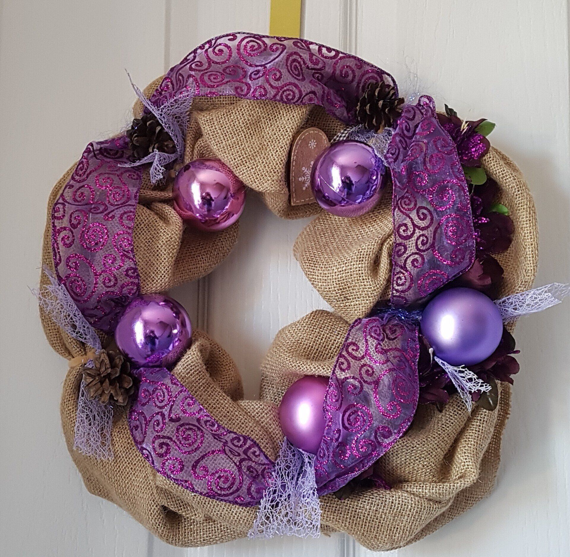 Blue Christmas wreath without lights on - by Interior Boost Blue Christmas wreath - by Interior Boost