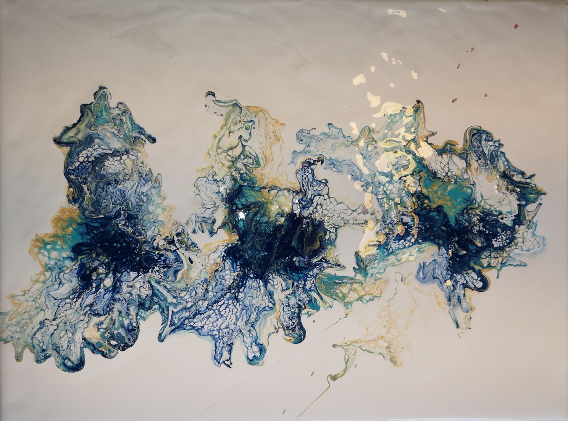 Paint pouring with a hair dryer course