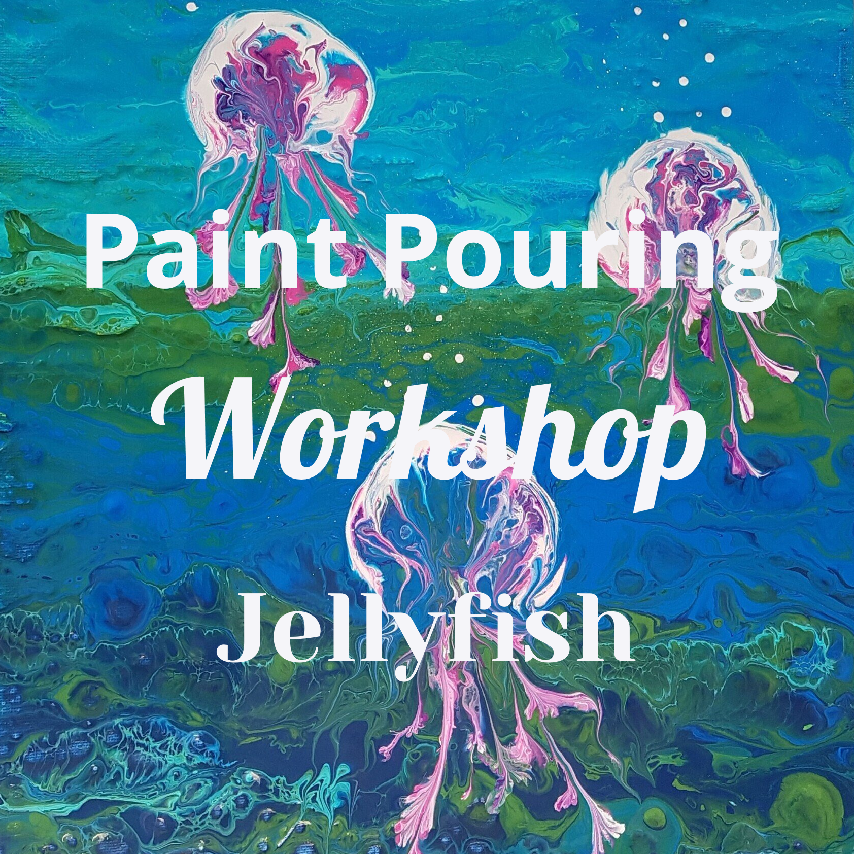 Paint pouring flowers workshop for beginners