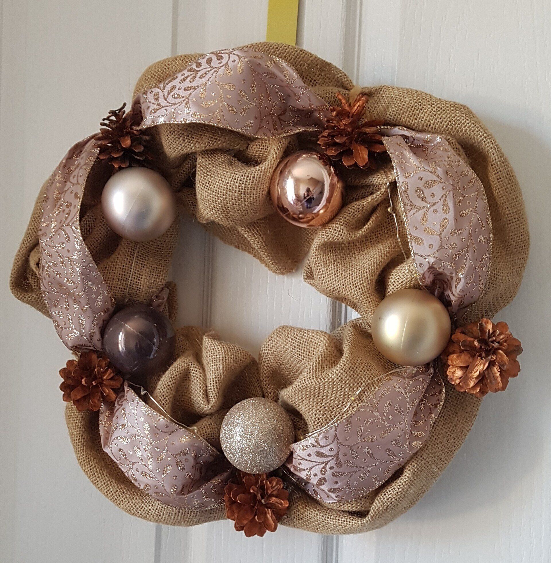 Blue Christmas wreath without lights on - by Interior Boost Blue Christmas wreath - by Interior Boost