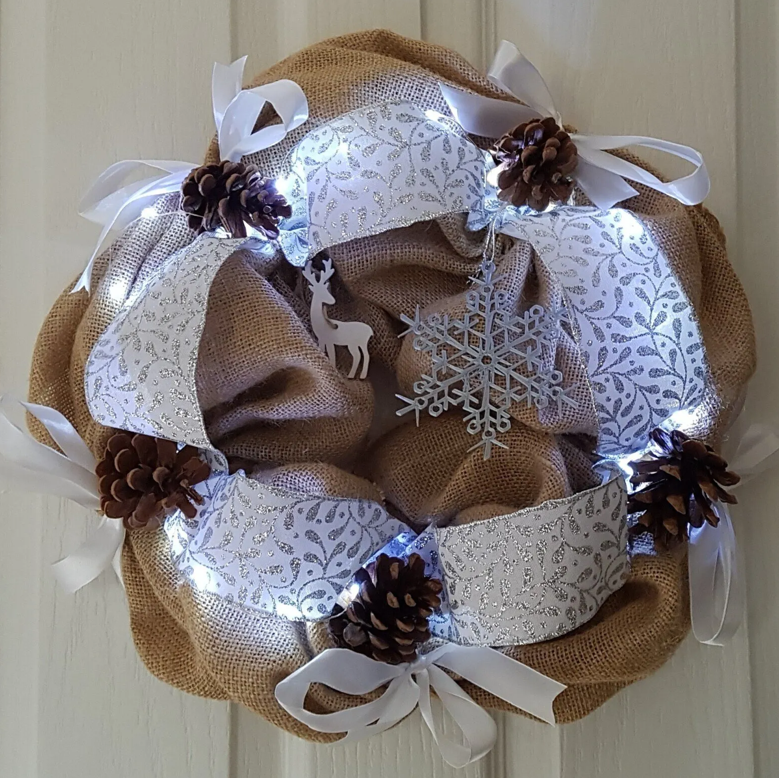 White Christmas wreath - by Interior Boost