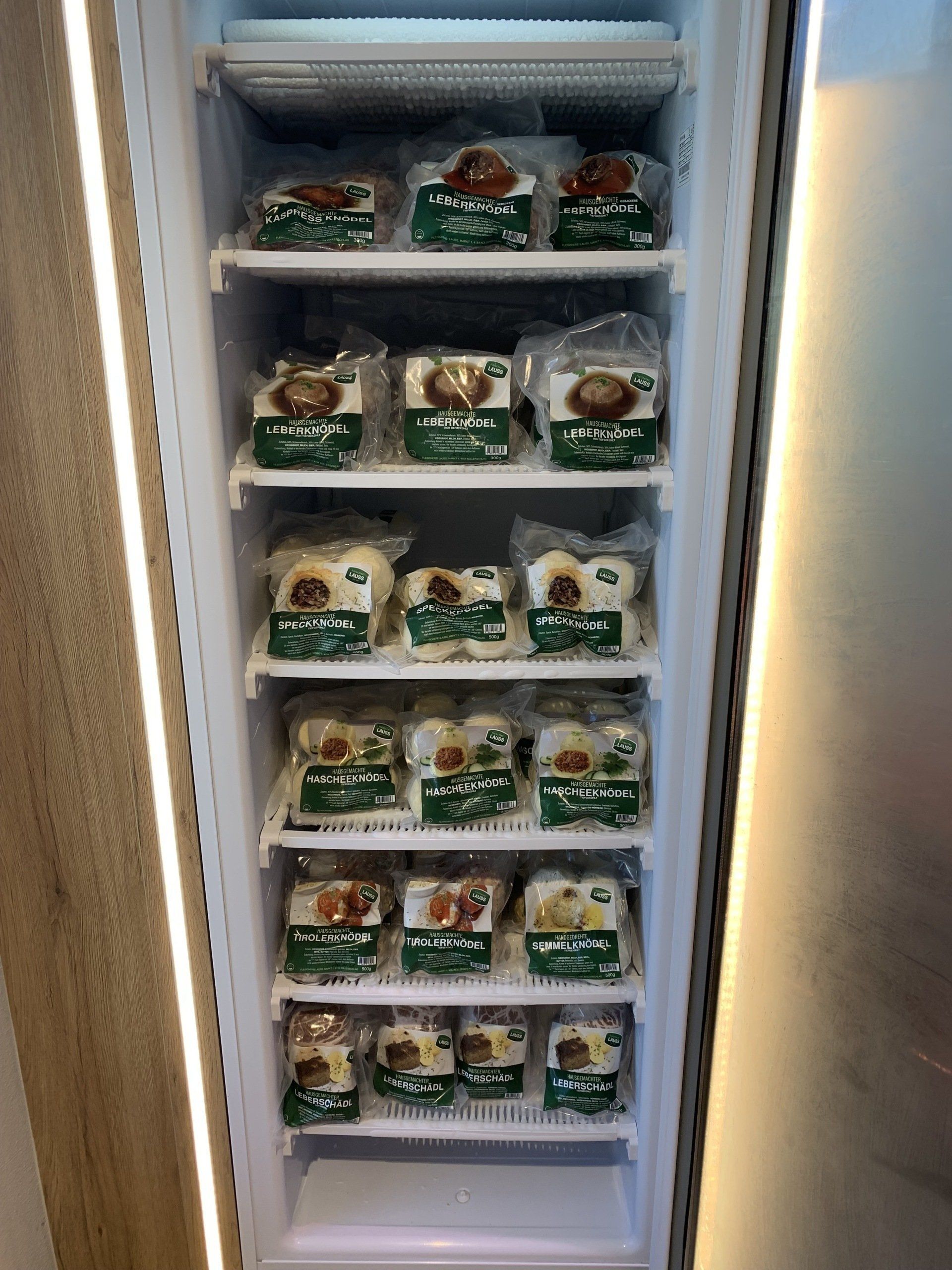 Hausgemachte Tiefkühlprodukte Tiefkühlprodukte-Fleischerei-Lauss