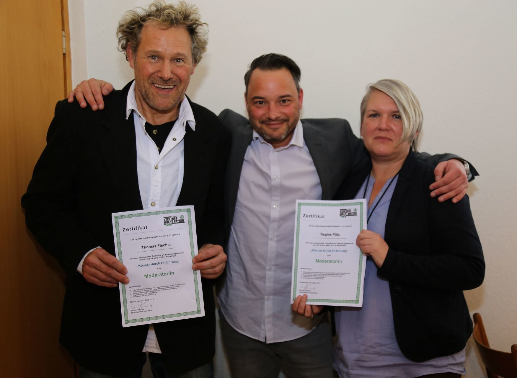 Unsere KdE-Moderatoren: (v. links) Thomas Fischer, Daniel Pflügl, Regine Pätz