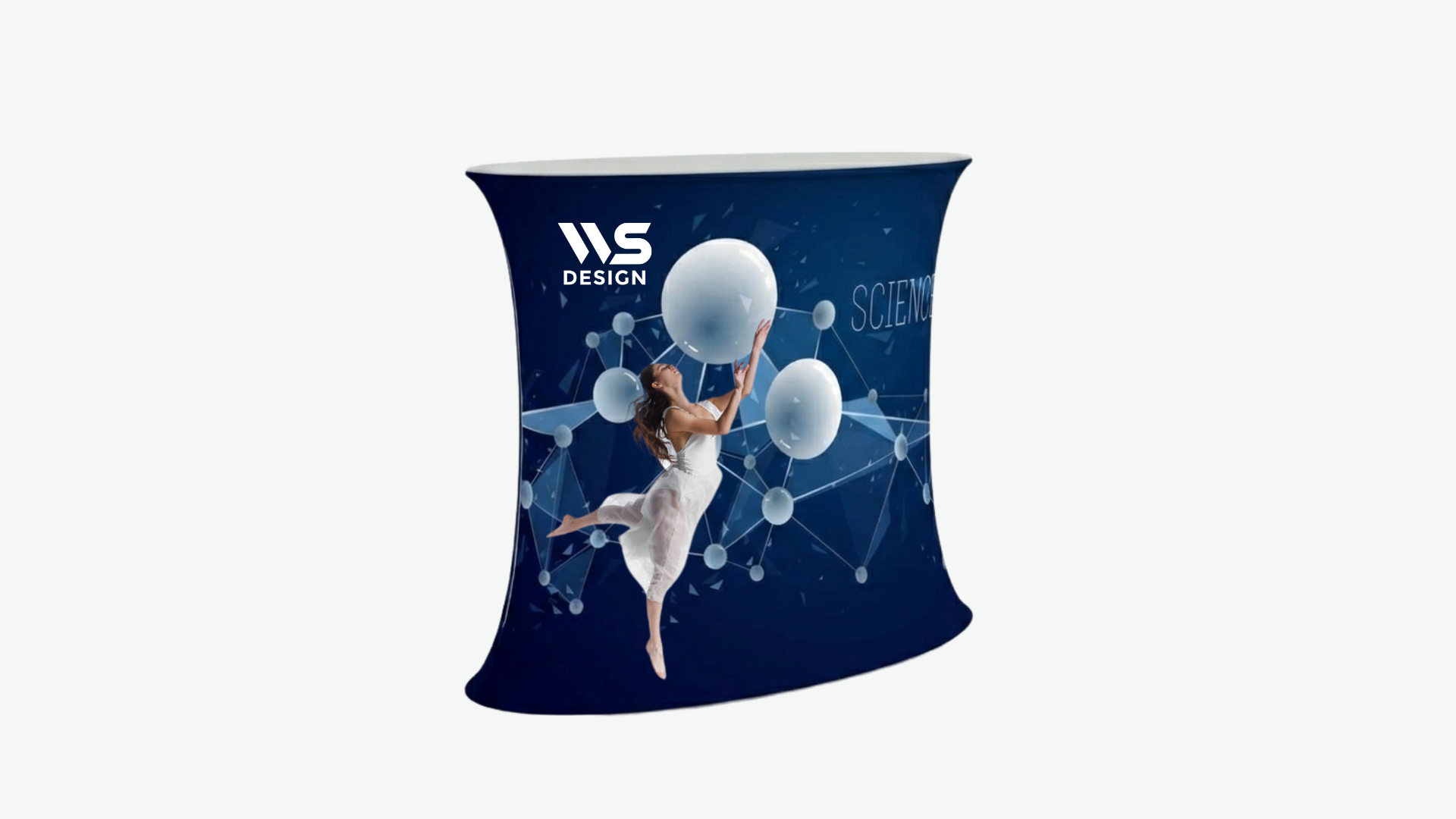 Material y método: Sublimación textil
Carga máxima: 15 kg
Profundidad: 50 cm
Ensamblaje sin herramientas
Estructura reutilizable
Bolsa blanda incluida
Impresión lavable