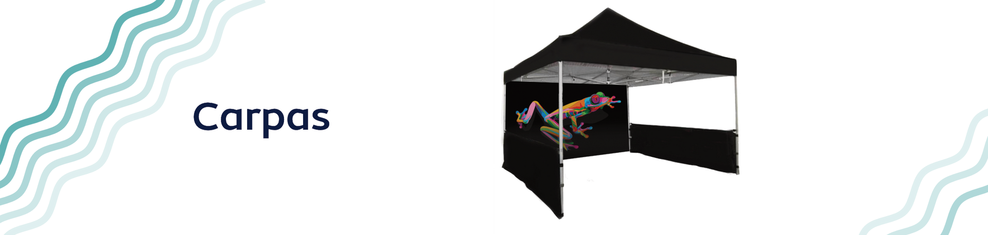 Imagen decorativa con carpa personalizada, con texto