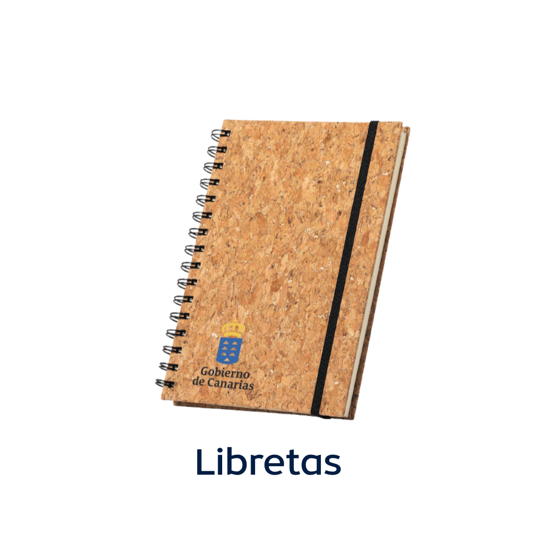 Libreta personalizada hecha con corcho ecológico y texto
