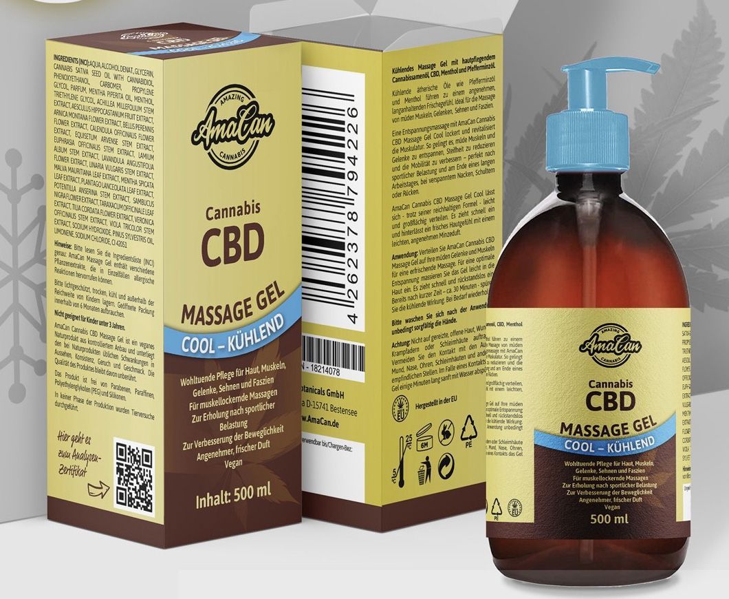 AmaCan Cannabis CBD Massage Gel Cool