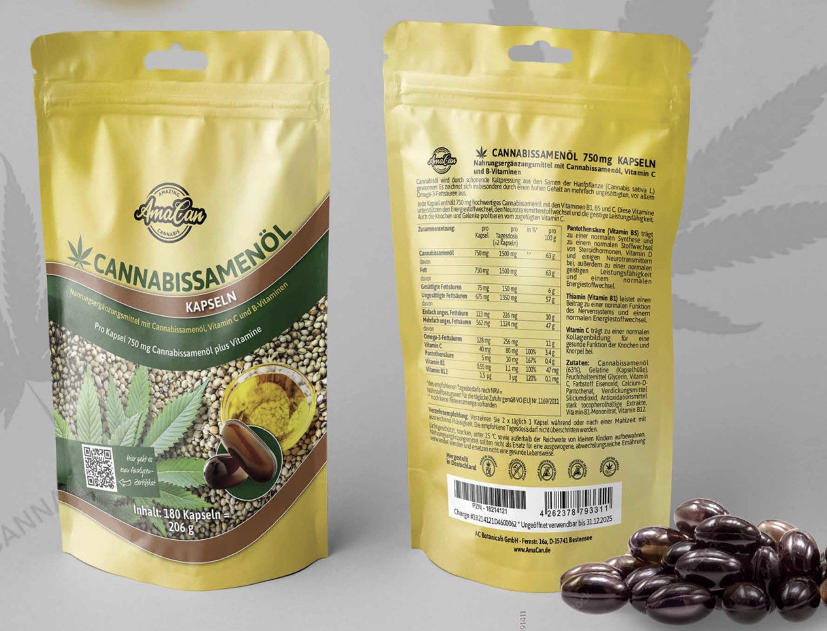 AmaCan Cannabissamenöl Kapseln