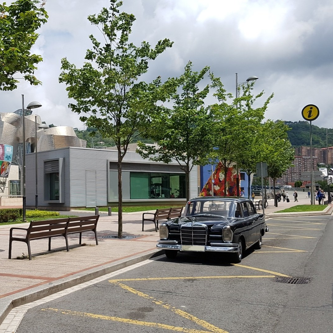 COCHE CLASICO EN PUENTE BIZKAIA