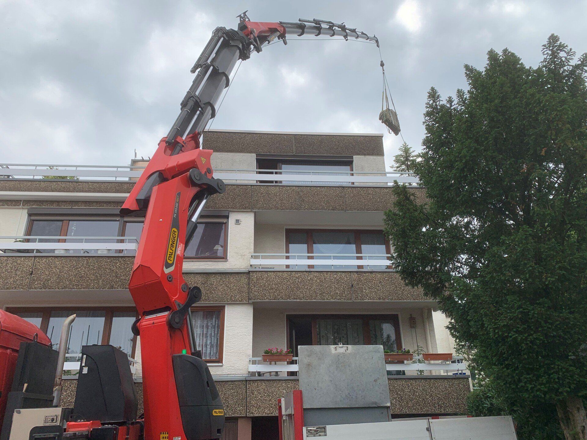 Verkehrssicherung Kran