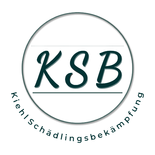 Das Logo der Kiehl Schädlingsbekämpfung. Ein Kreis mit den Buchstaben KSB und dem Unternehmensnamen Kiehl Schädlingsbekämpfung unter dem Kreis.