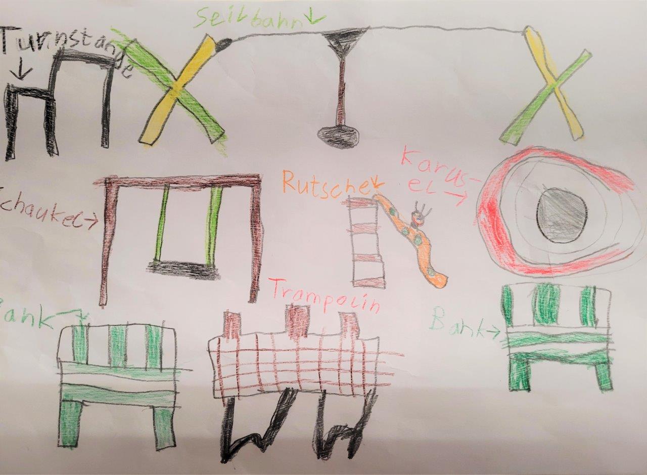 Kinderzeichnung Spielplatz