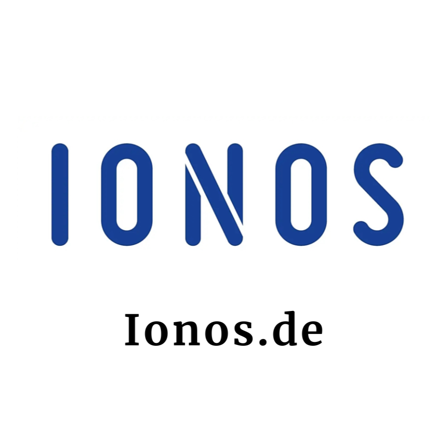 Logo der Firma Ionos mit Domain Ionos.de