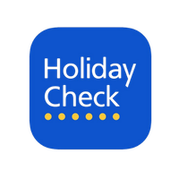 holiday check mit gelben sternen Logo-Icon