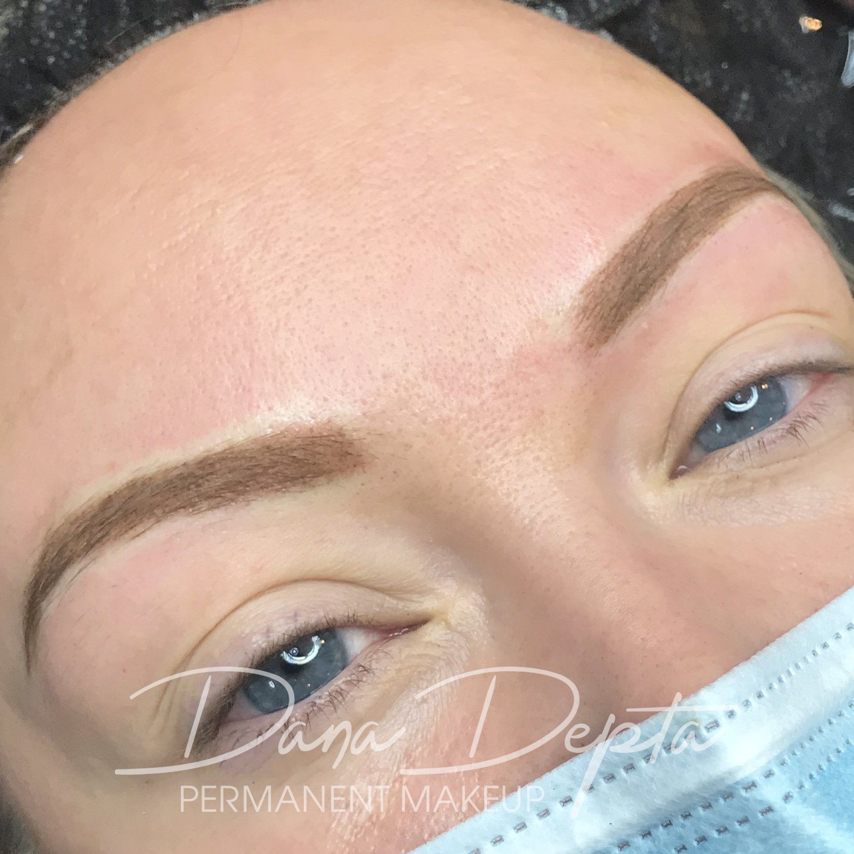 Powder brows done by Dana Depta Permanent Makeup, London