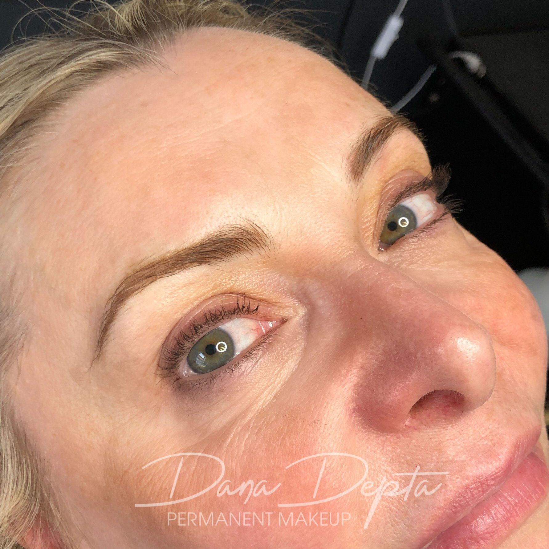 Blonde powder brow. London