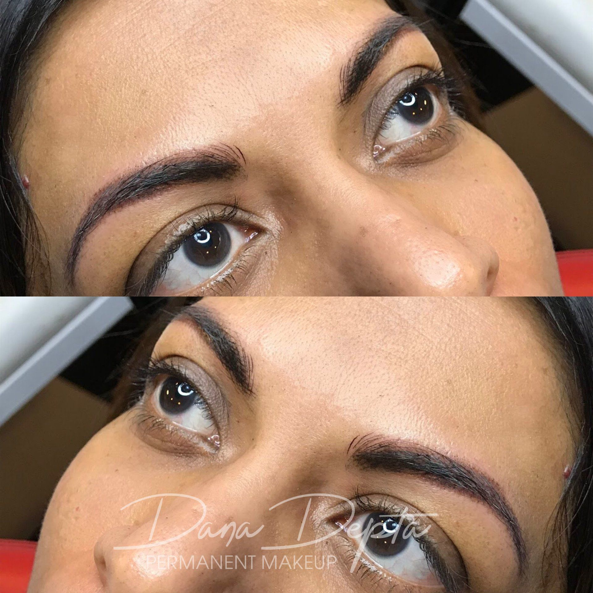 Beautiful powder brows that make the brow look fuller