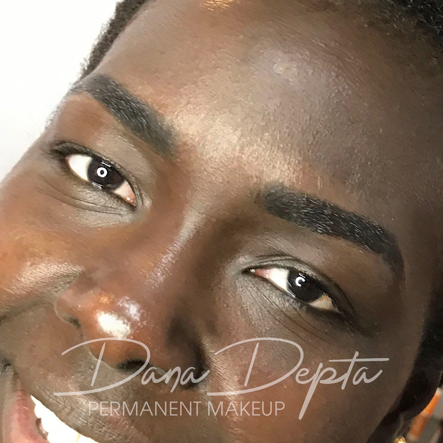 Powder brow on Sudanese woman