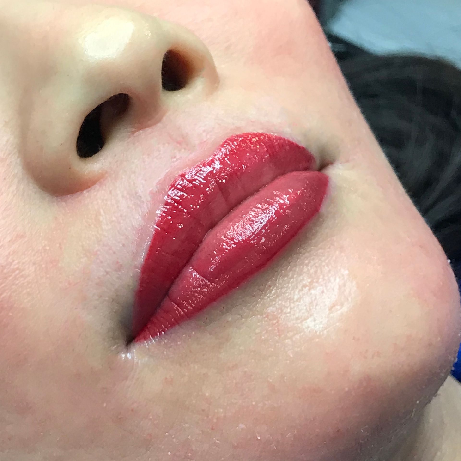 Lip blush tattoo, London