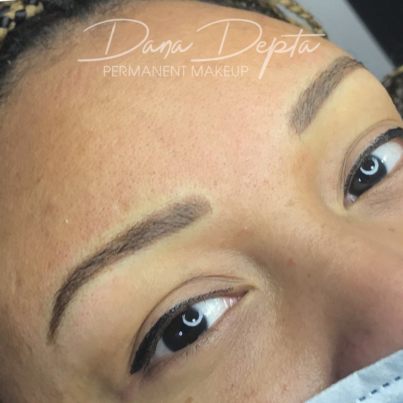 Powder brows done by Dana Depta Permanent Makeup, London