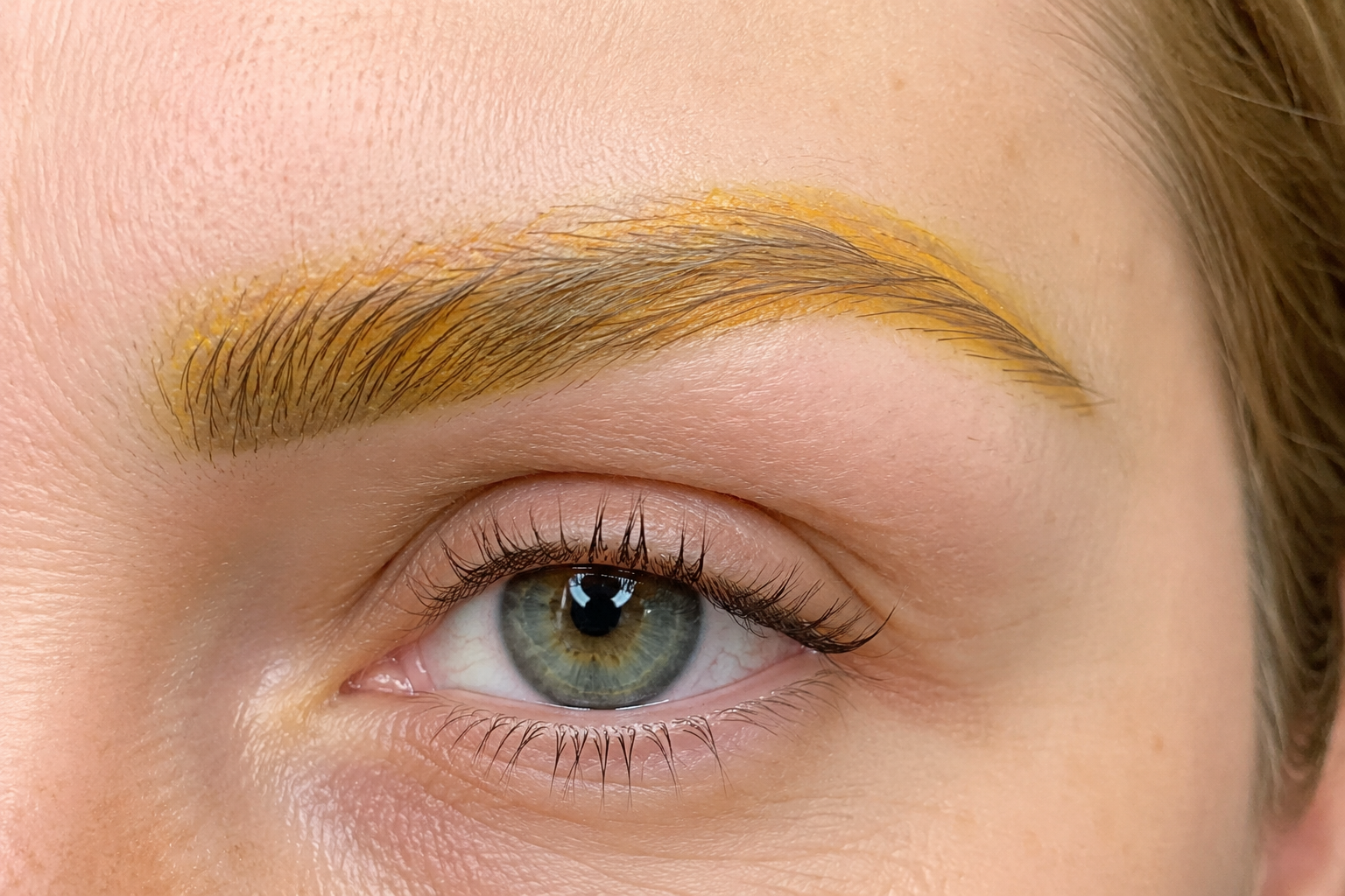 Yellow eyebrow removal