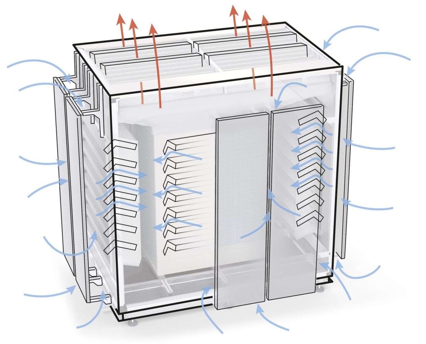 KVS200-F7015 mit Deflektorplatten KVS200-F7015 mit Deflektorplatten