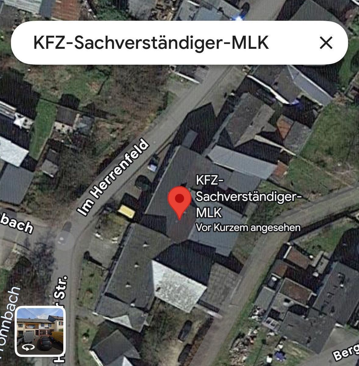 Standort KFZ-Sachverständiger MLK Markus Lossjew-Kruft Im Herrenfeld Burgen/Wittlich im Einsatzgebiet Eifel Mosel Hunsrück