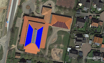 PV-Anlage auf dem Sporthallendach der Grüppentalschule
