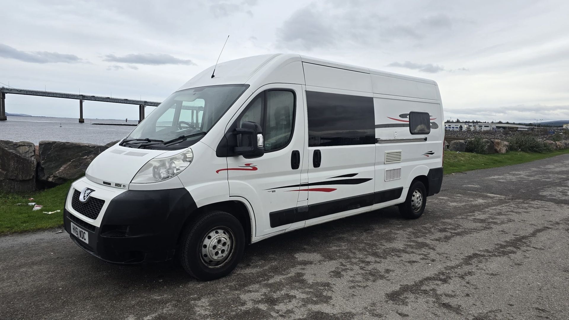 Rover parked in the woods