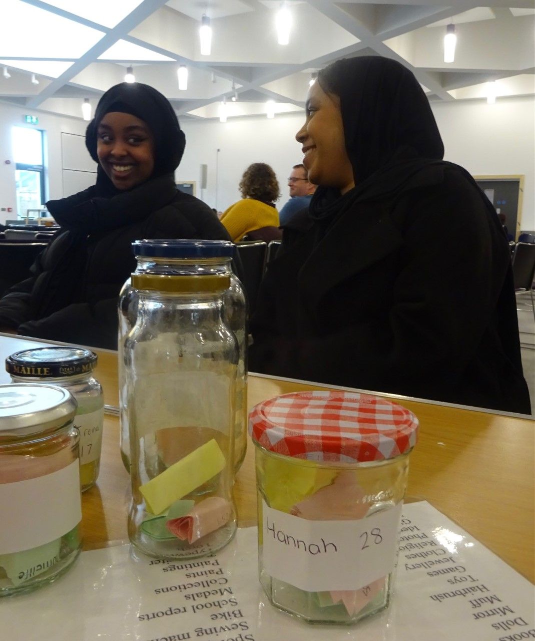 Students with jar