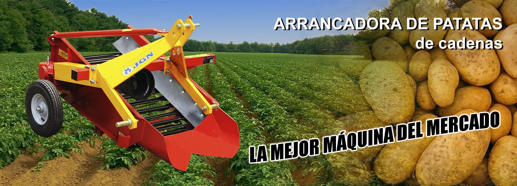 Arrancadora de cadenas de patatas tubérculo