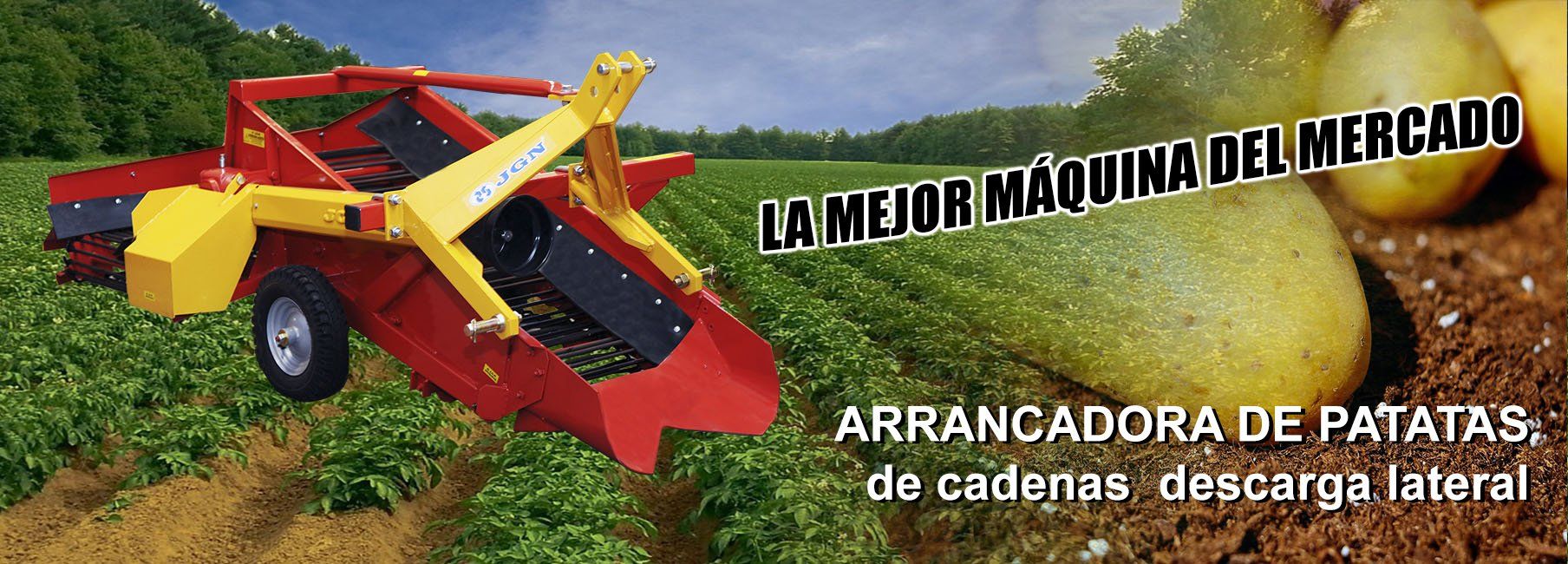 Arrancadora de cadenas de patatas tubérculo