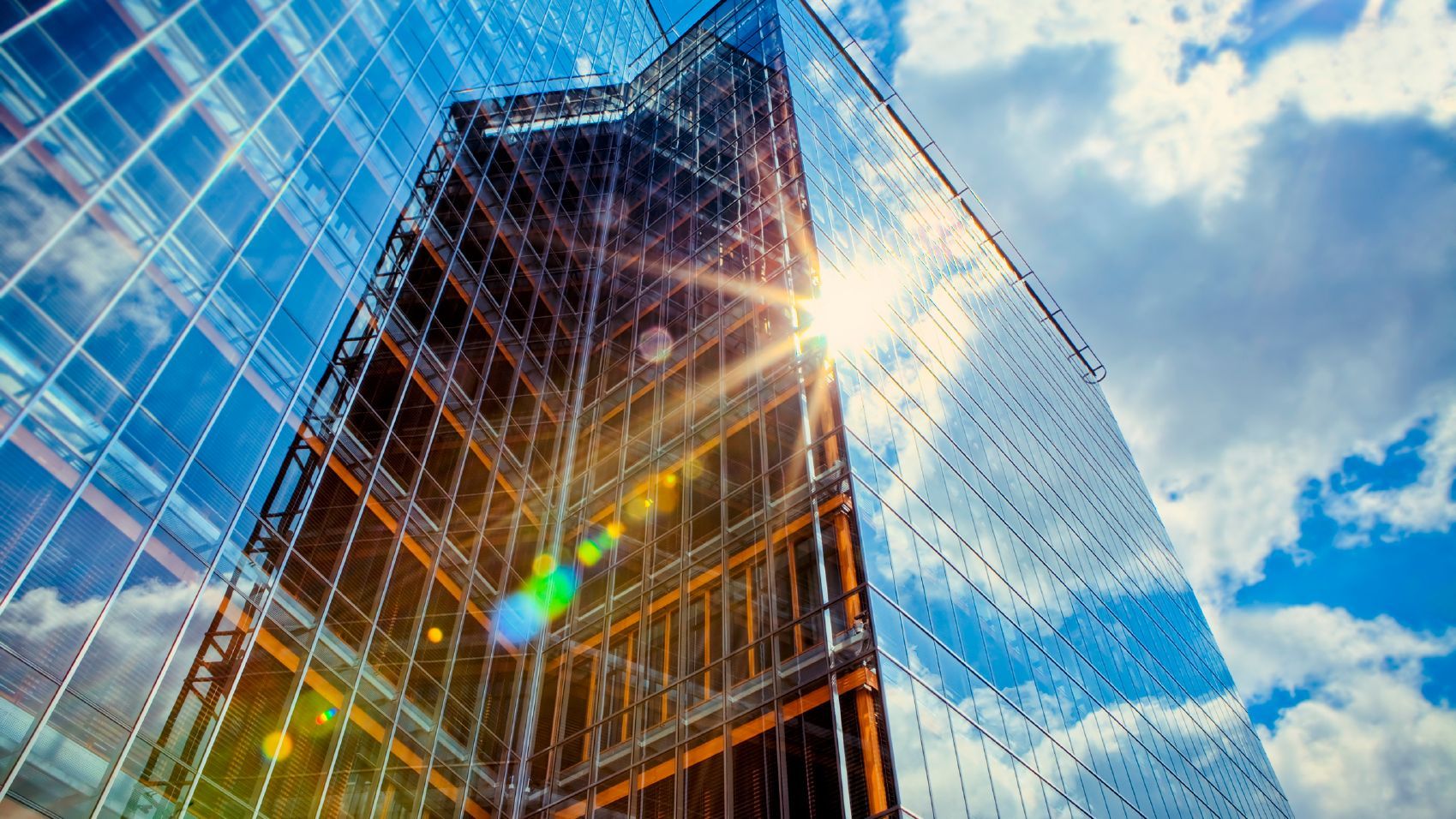 Streifenfreie Glasreinigung und Fensterreinigung an moderner Bürofassade