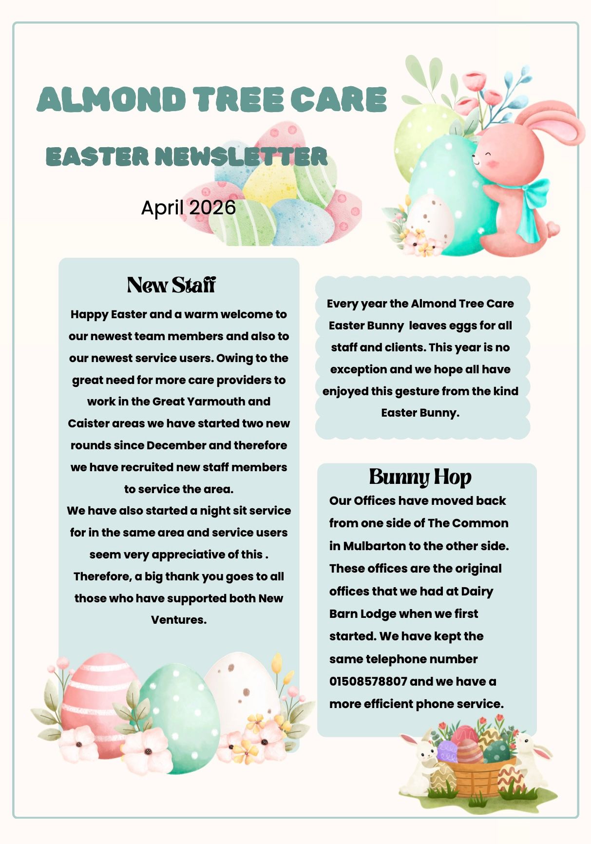 Easter Newsletter