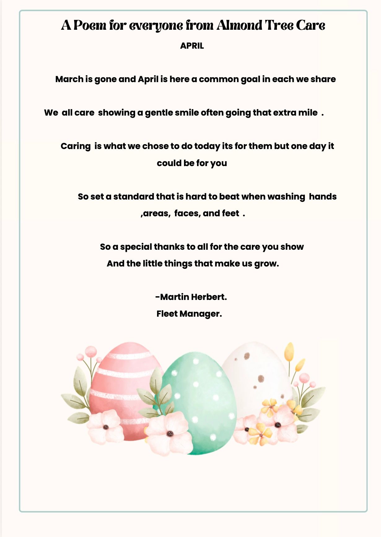 Poem for Care workers
