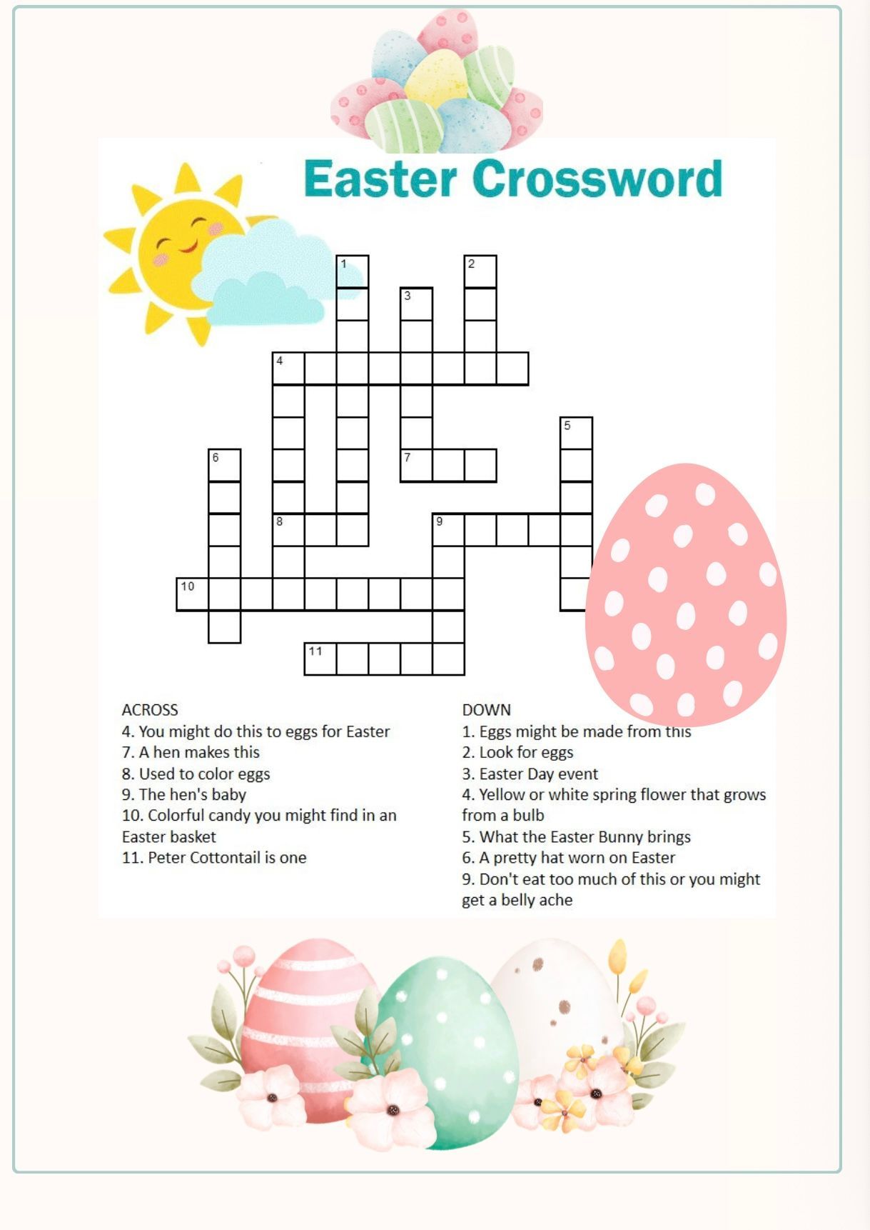 Easte Creossword puzzle