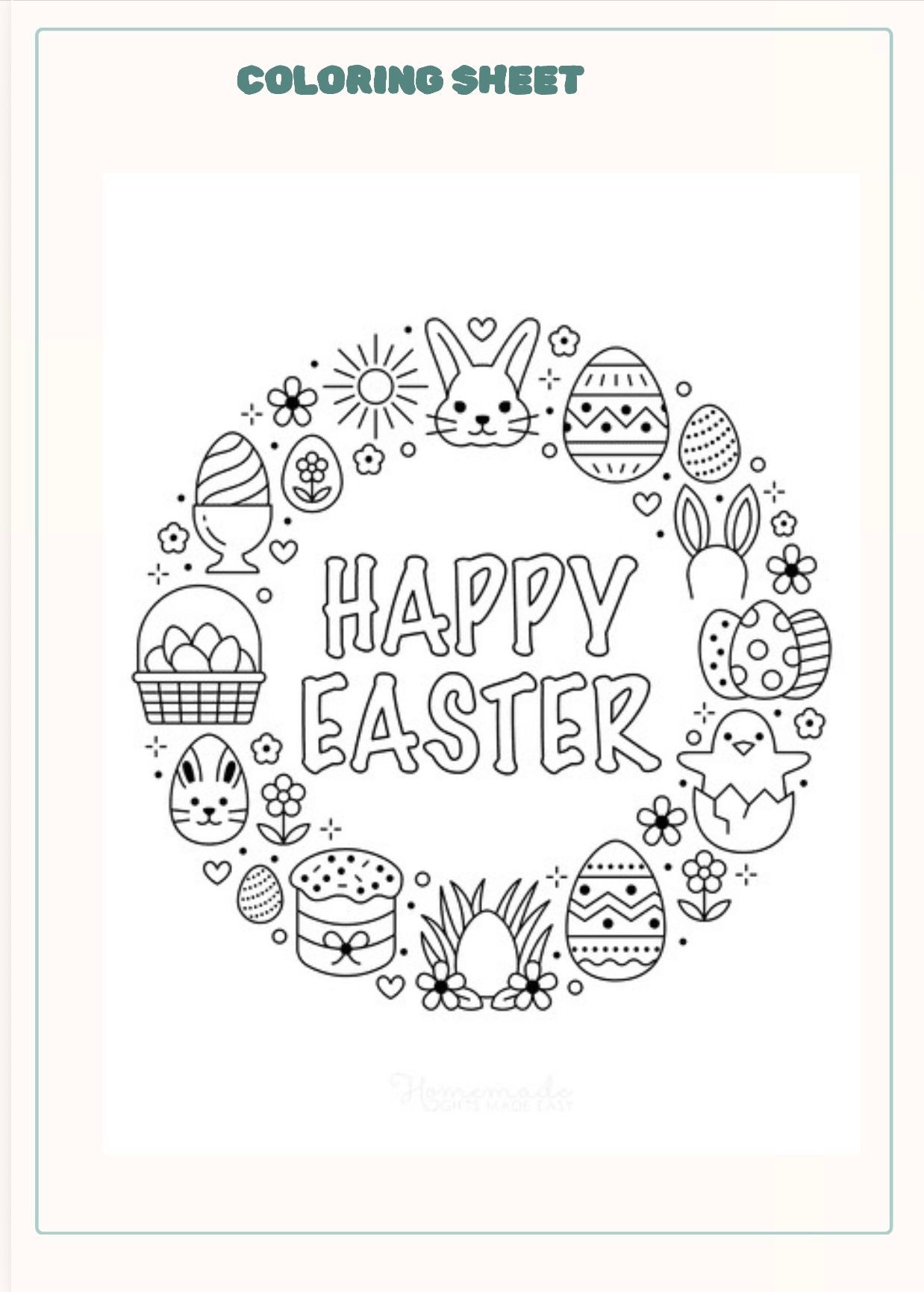 Easter coloring page